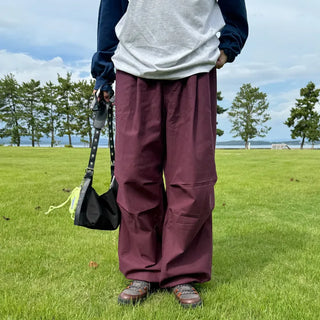 (Unisex) Parachute Wide Fit Cotton Pants