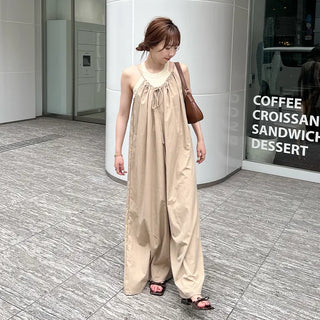 String Wide Jumpsuit