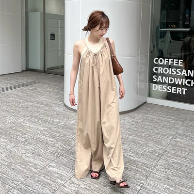 String Wide Jumpsuit