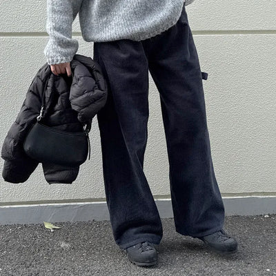 Washed corduroy carpenter pants