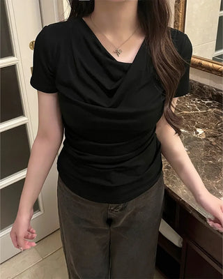 Drape Half-Sleeve T-Shirt