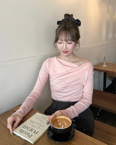 Shirring 2-Way T-Shirt