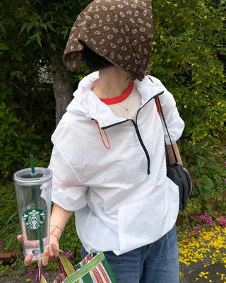 UV-cut summer zip anorak