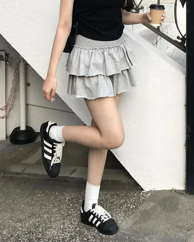 Cancan cotton mini skirt