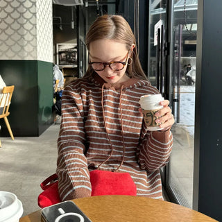 Striped Hoodie Knit