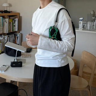 Basic Crop Long T-Shirt