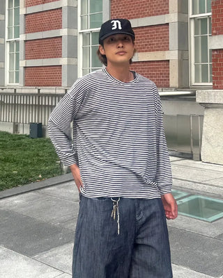 Oversized Striped Long Sleeve T-Shirt