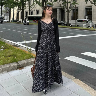 Flower Long Camisole Dress