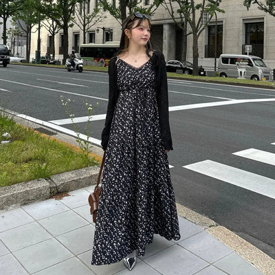 Flower Long Camisole Dress
