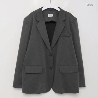 Back-slit oversized blazer