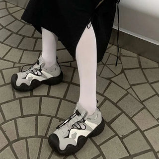 Mesh two-tone sneakers