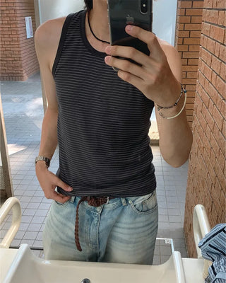 Striped sleeveless top