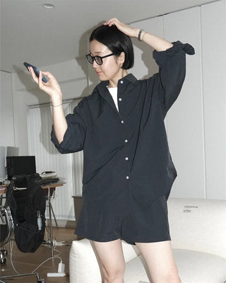 Nylon shirt and pants set