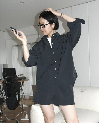 Nylon shirt and pants set