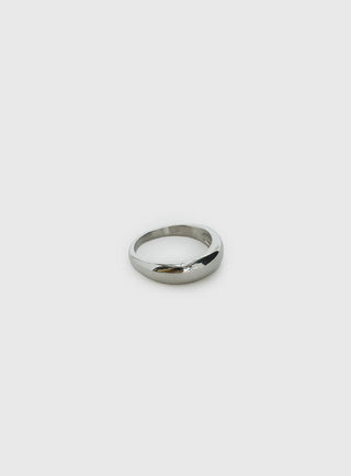 Karensa Stainless Steel Dome Ring Silver