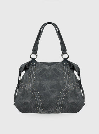 Brittin Stud Detail Shoulder Bag Black