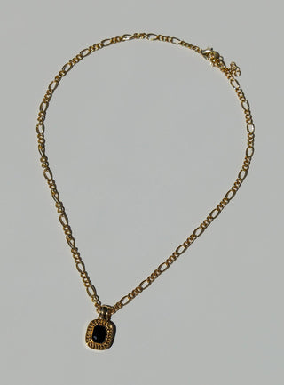 Setton Pendant Necklace Gold  Black