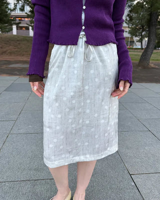 Polka dot midi skirt