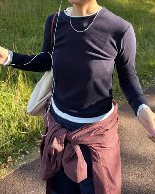 Two-tone round t-shirt