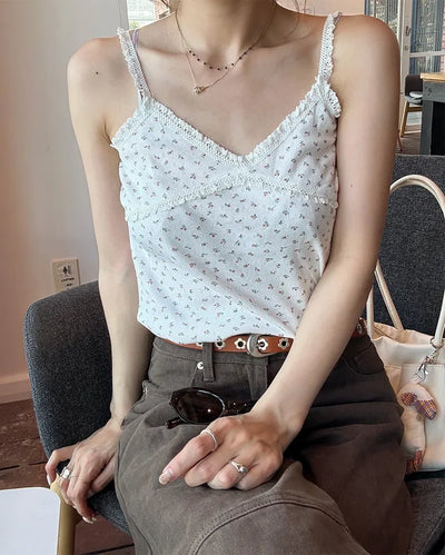 Flower lace camisole