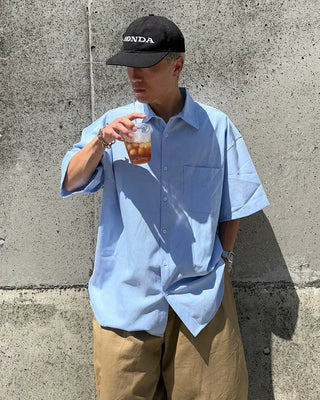 Oxford short-sleeved shirt