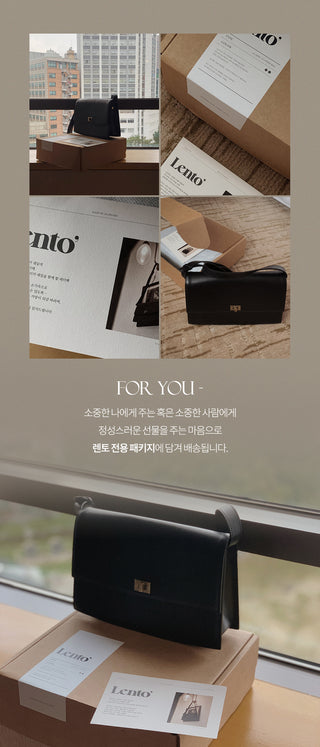 #LENTO. Classic leather bag-2color