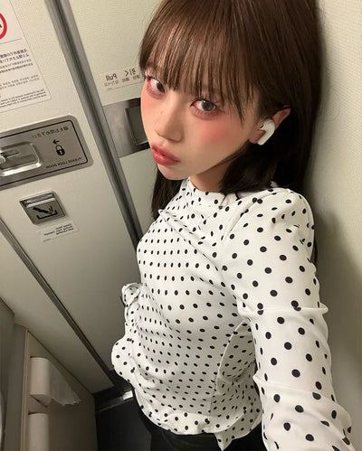 Polka Dot Frill T-shirt