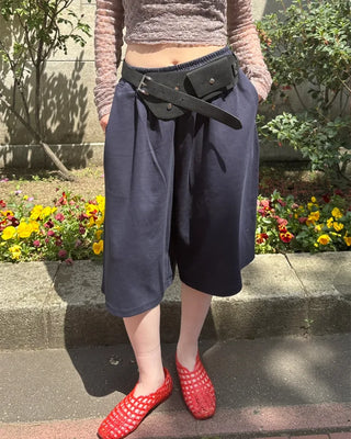 Waist string Bermuda sweatpants