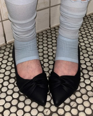 Front gathered pointed toe