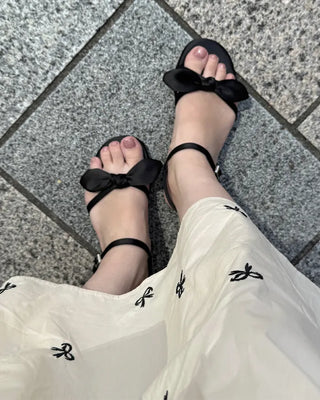 Ribbon detail sandals
