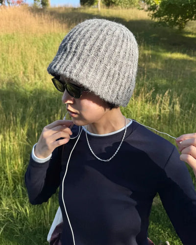Rib knit beanie