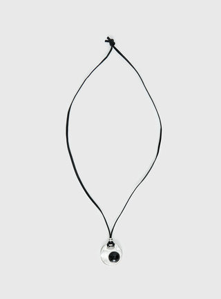 Coastal Chaos Pendant Cord Necklace Silver / Black