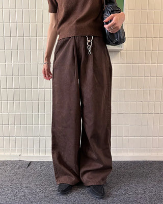 Cotton pleated pants