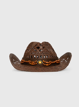 Hazie Cowboy Hat Dark Brown