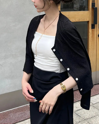 Side-shirred cap camisole