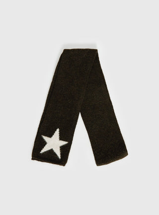 Abelia Star Graphic Scarf Brown  Cream