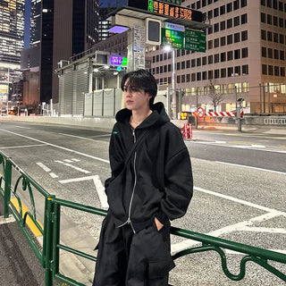 (Unisex) Oversized Zip-Up Hoodie