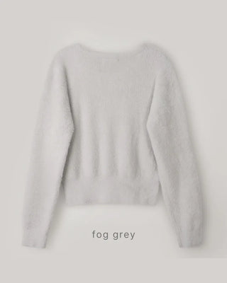 (4 colors) Ribbon Strap Fur Cardigan