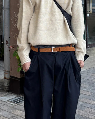 Suede belt