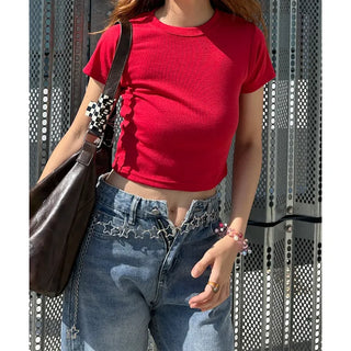 Cropped soft t-shirt