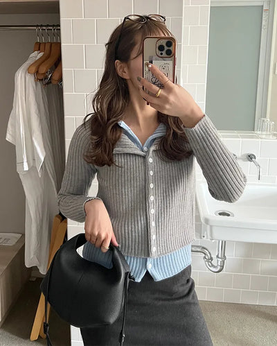 Ribbed Cardigan