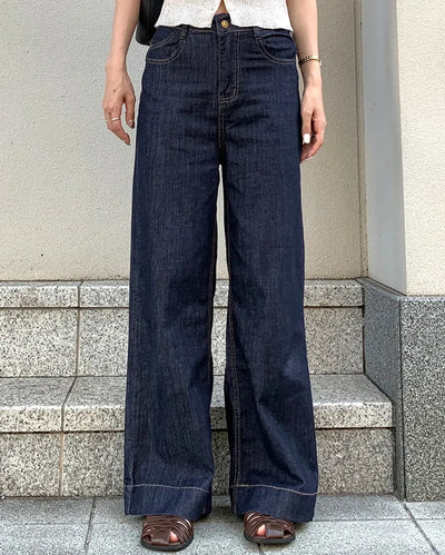 Basic wide-leg denim