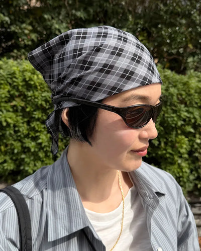 Summer check scarf