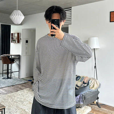 (Unisex) Striped Long-Sleeve T-Shirt