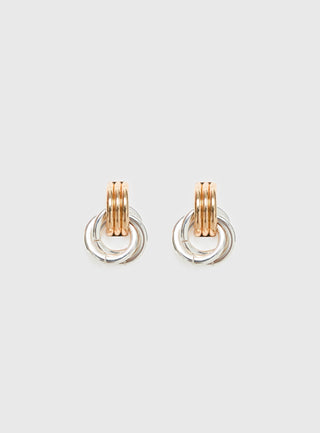 Trishy Linked Earrings Gold  Silver