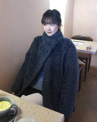 Half-neck boa jacket