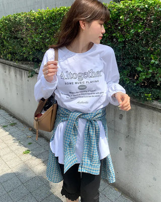 Lettering Long T-shirt