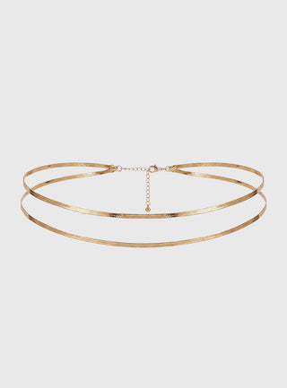 Clariel Layered Snake Chain Belt Gold