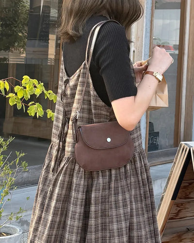 Suede shoulder bag
