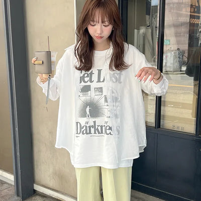 Back button sheer shirt